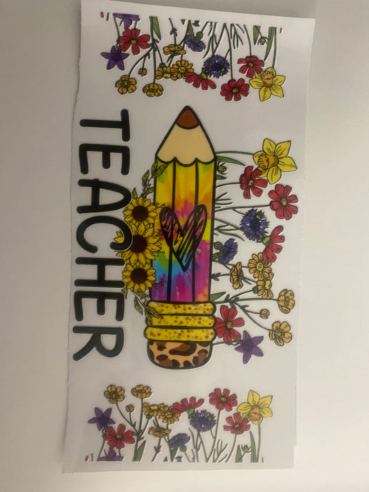 #90 16oz UVDTF Teacher Pencil