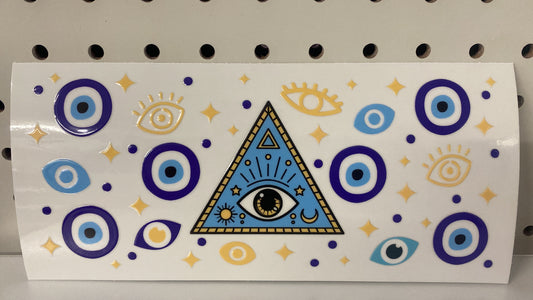 24# 16oz UVDTF Evil Eye Triangle
