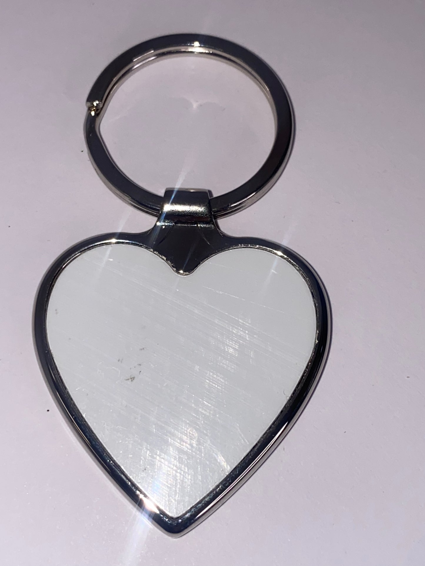 Heart Single Side Metal Sublimation Key Ring