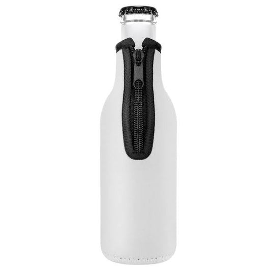 Neoprene bottle cooler with zip