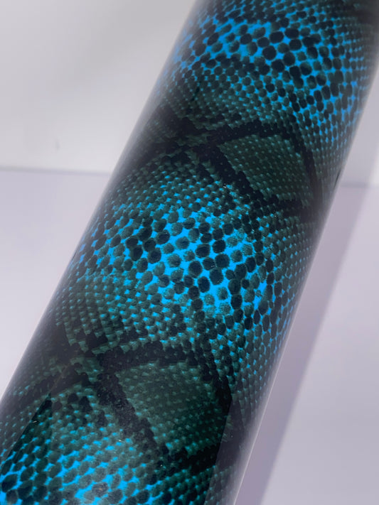 HTV Animal PU Designs - Blue Snake Skin AP004