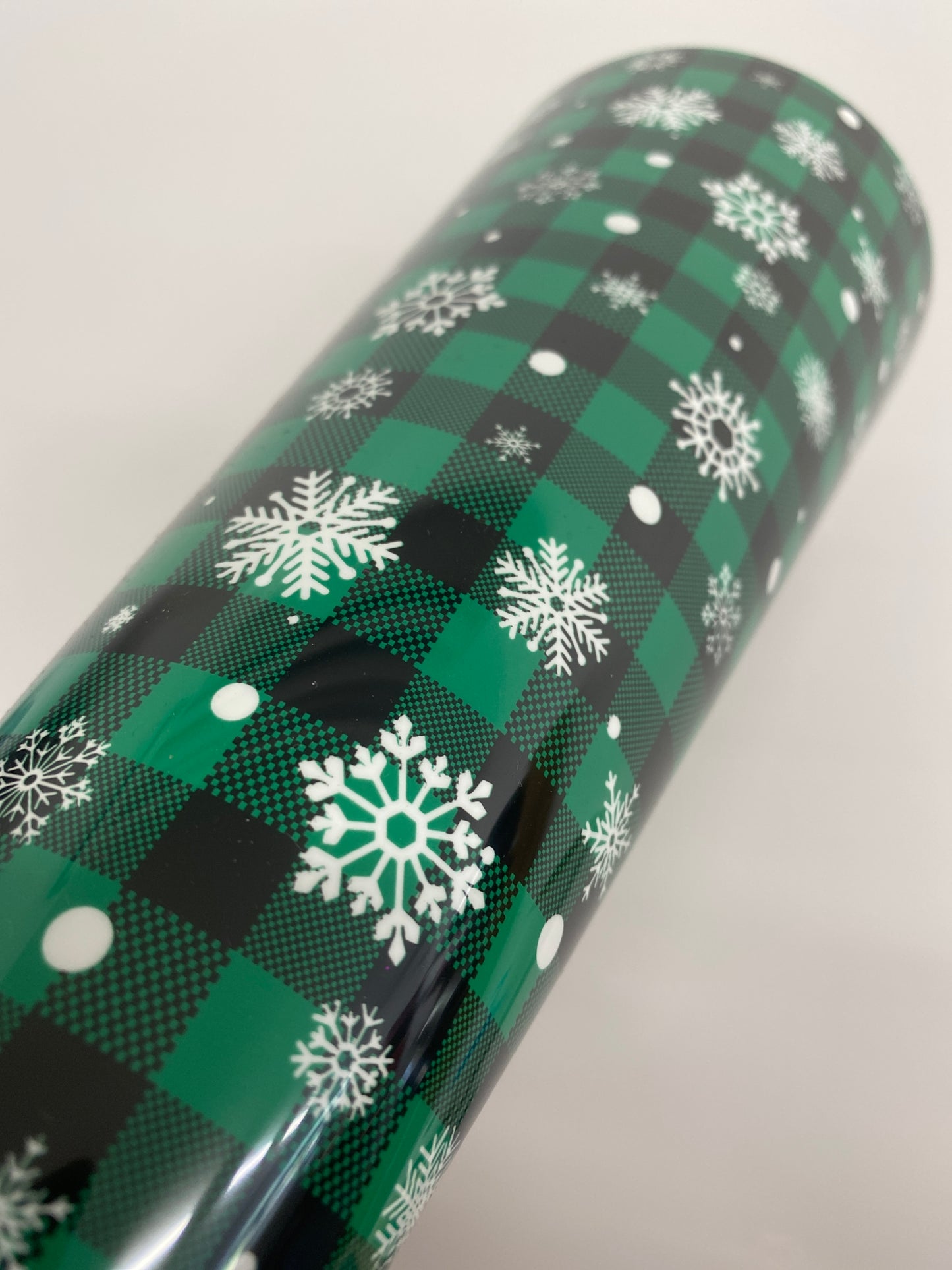 HTV Plaid Christmas Snow Flake - Green XMAS004