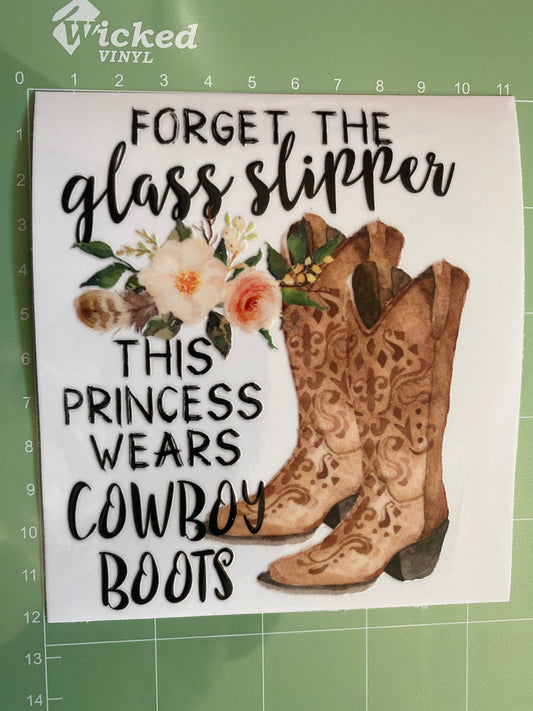 UVDTF Princess Cowboy Boots