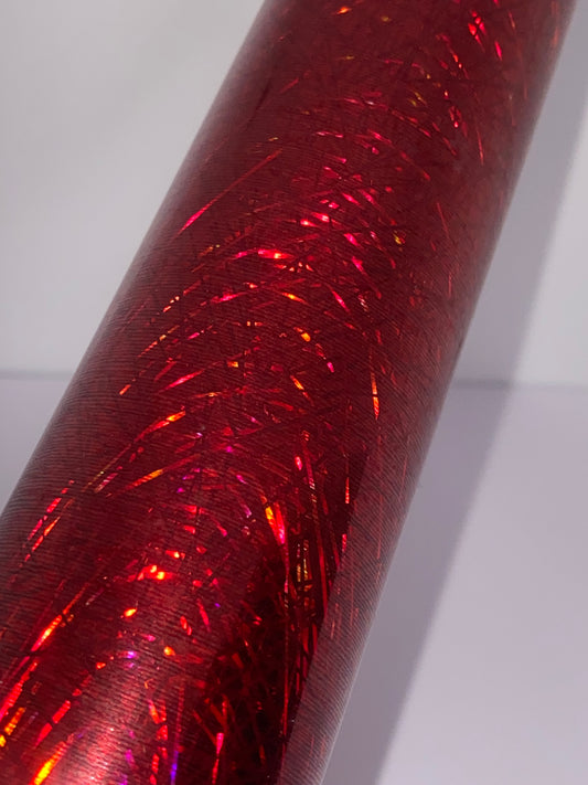 HTV Metallic Laser Fiber Glass - Red FG004