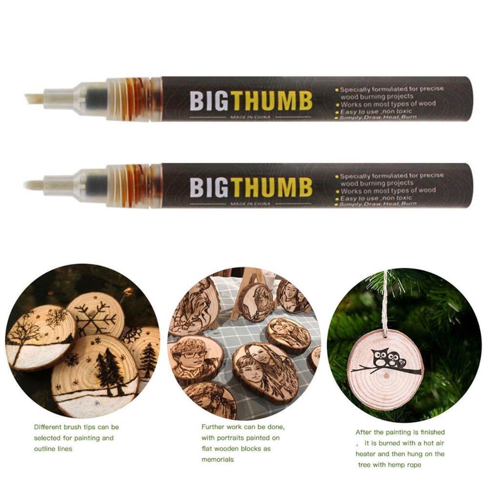 Wood Burning Pen Non-Toxic Wood Scorch Pen Chemical Woodburning Pen Tool  Safe Wood Burning Pen Marker for DIY Wood Painting